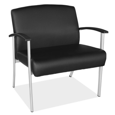 OfficeSource | Big & Tall | Big & Tall Guest Chair with Silver Frame -