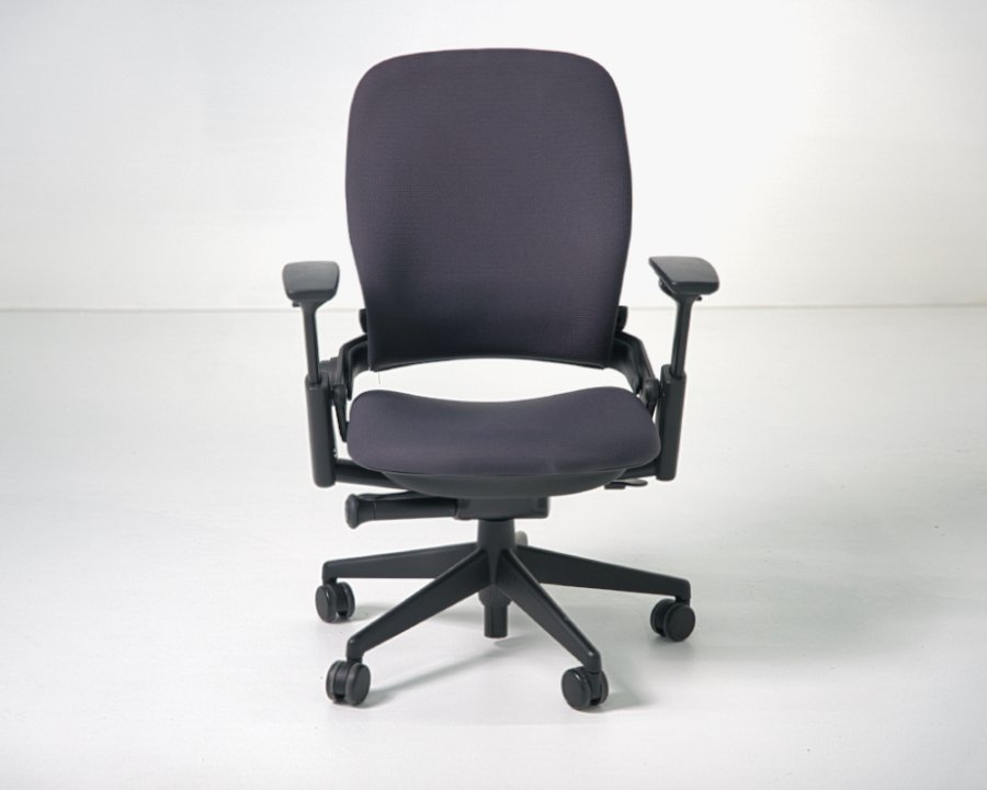 Refurbished Steelcase Leap V2 task chair in black